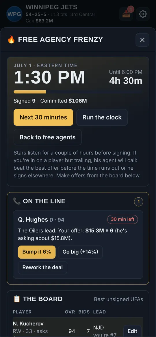 The July 1 free agency frenzy with agents calling